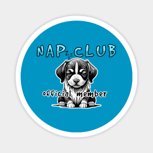 cute puppy dog - nap club Magnet